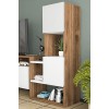 TV Unit Tower - White, Walnut White
Walnut