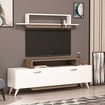 TV Unit Harmony - White, Walnut White
Walnut