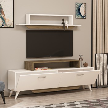 TV Unit Harmony - White, Walnut White
Walnut