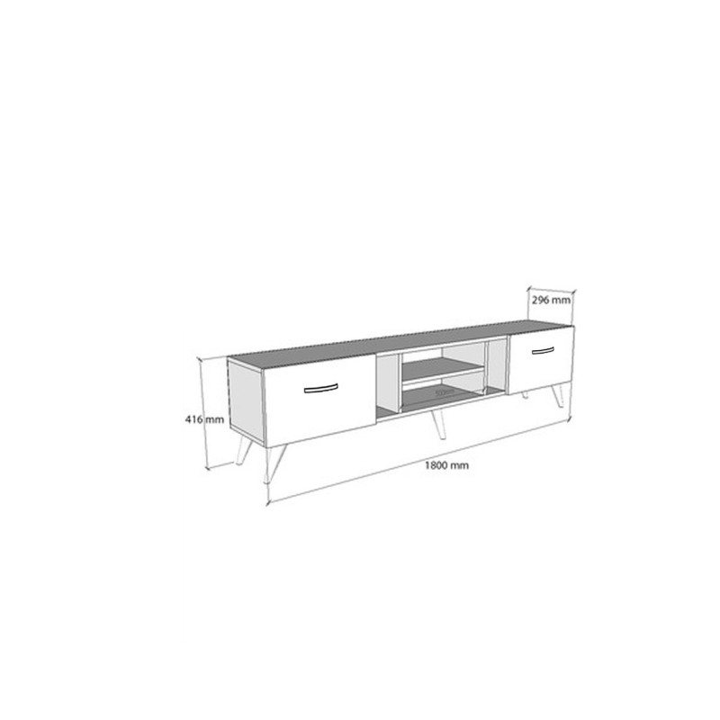 TV Stand Rudy - White White