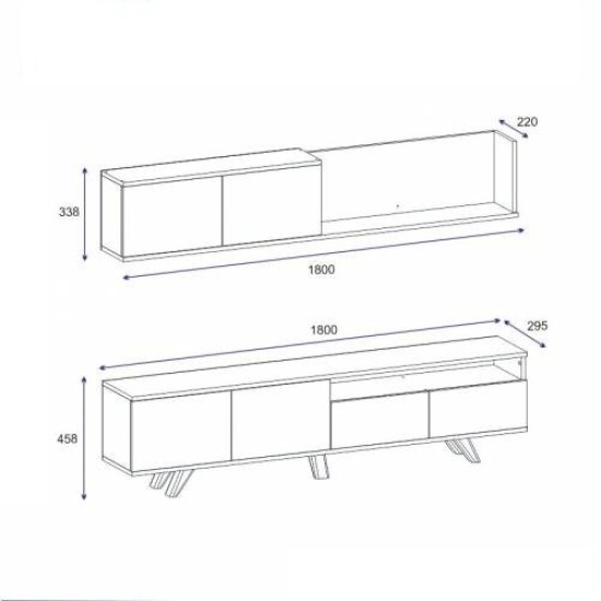 TV Unit Mono - Ciragan, Anthracite Walnut
Anthracite