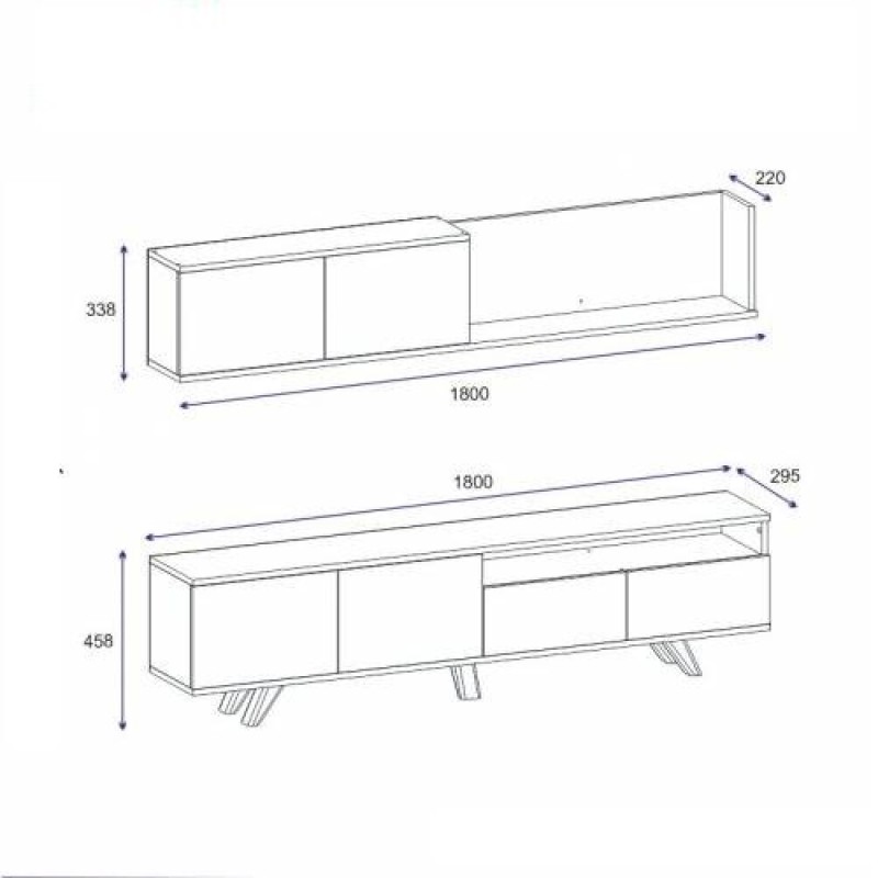 TV Unit Mono - White White
