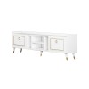 TV Stand Rudy v2 - White, Gold White
Gold