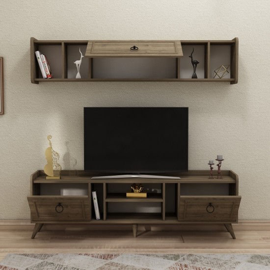 TV Unit Alya - Walnut Walnut TV Unit Alya - Walnut Walnut