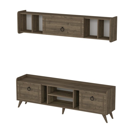 TV Unit Alya - Walnut Walnut TV Unit Alya - Walnut Walnut