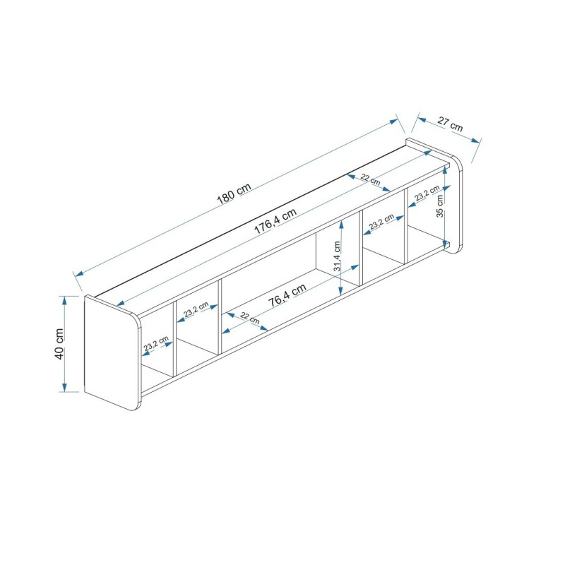 TV Unit Alya - Walnut Walnut