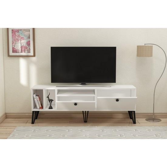 TV Stand Aris - White White TV Stand Aris - White White