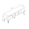 TV Stand Aris - White White
