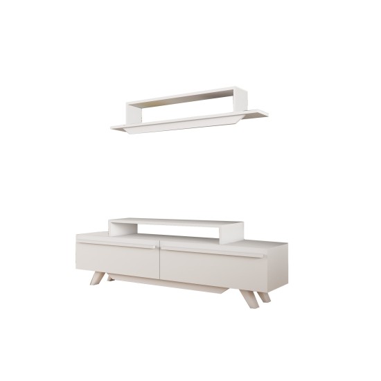 TV Unit Harmony Unit - White White TV Unit Harmony Unit - White White