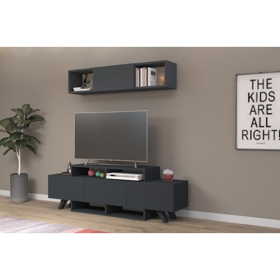 TV Unit Alwin Unit - Anthracite Anthracite TV Unit Alwin Unit - Anthracite Anthracite