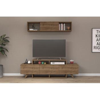 TV Unit Alwin Unit - Walnut Walnut