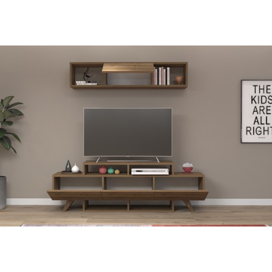 TV Unit Alwin Unit - Walnut Walnut TV Unit Alwin Unit - Walnut Walnut