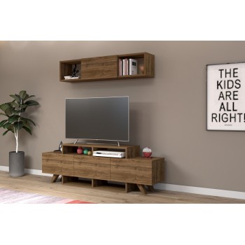 TV Unit Alwin Unit - Walnut Walnut