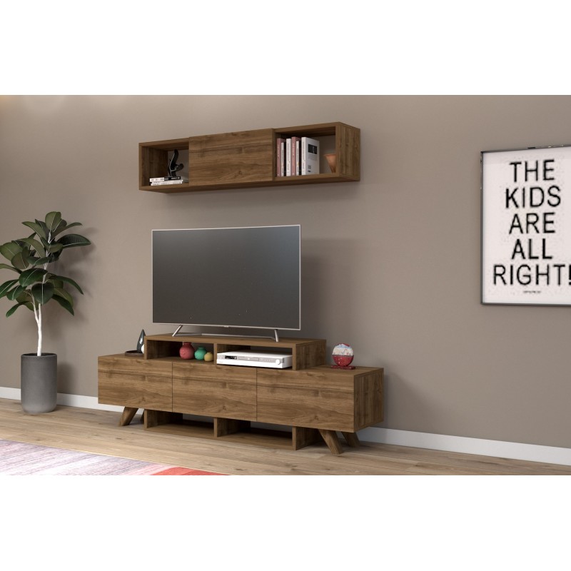 TV Unit Alwin Unit - Walnut Walnut