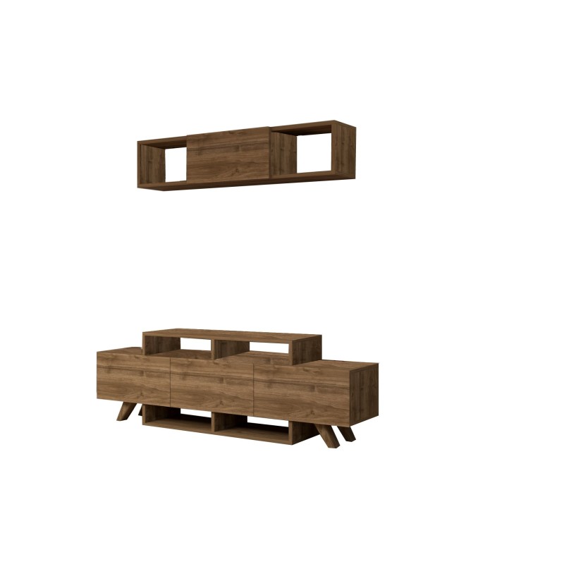 TV Unit Alwin Unit - Walnut Walnut