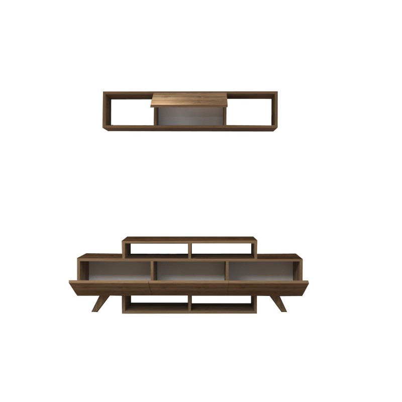 TV Unit Alwin Unit - Walnut Walnut
