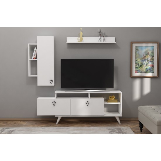 TV Unit Clara - White White TV Unit Clara - White White