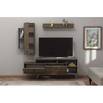 TV Unit Clara - Walnut, Anthracite Walnut
Anthracite
