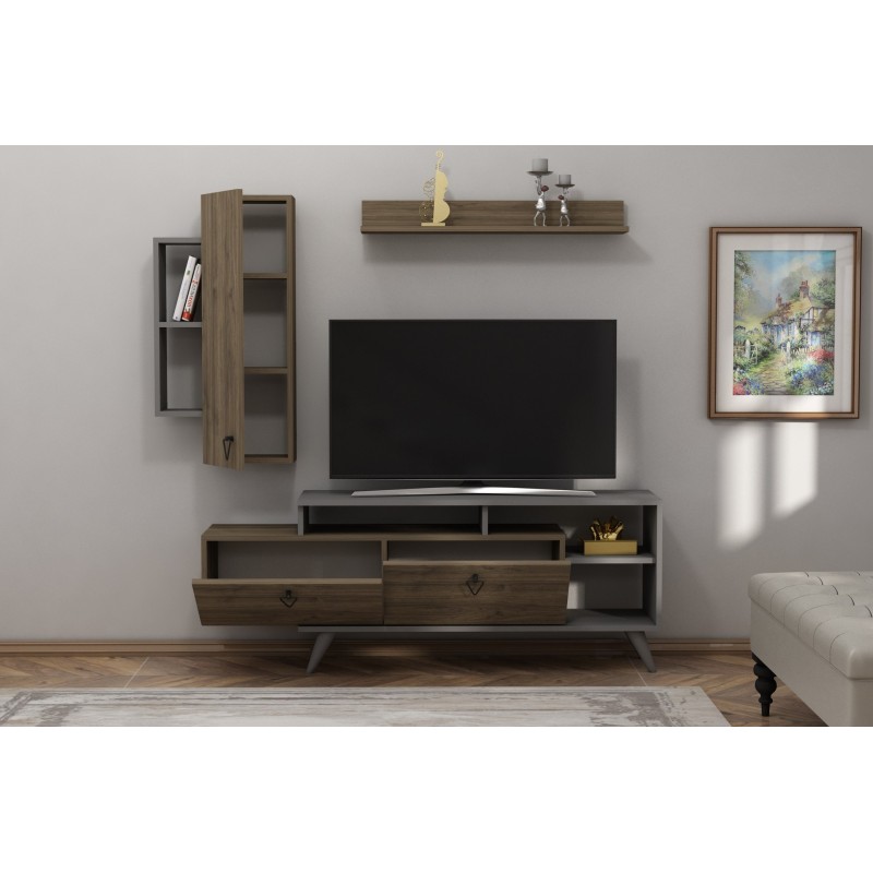TV Unit Clara - Walnut, Anthracite Walnut
Anthracite