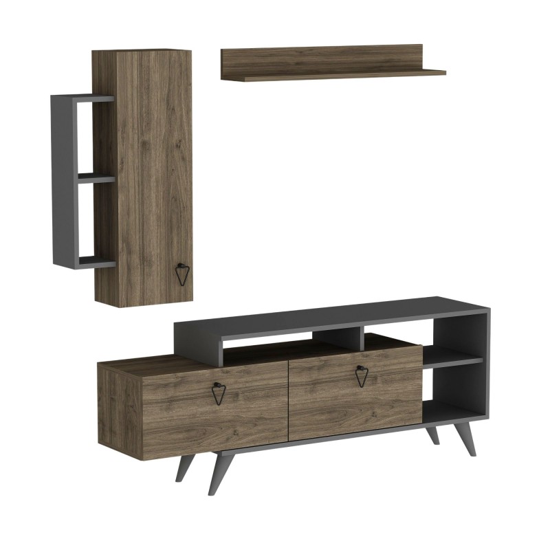 TV Unit Clara - Walnut, Anthracite Walnut
Anthracite