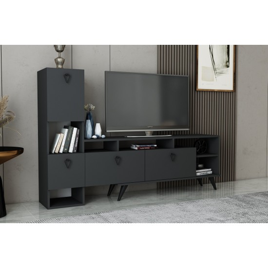 TV Unit Emmy - Anthracite Anthracite TV Unit Emmy - Anthracite Anthracite
