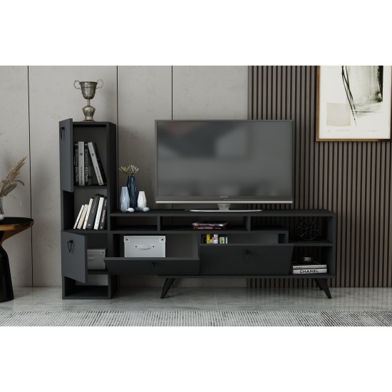 TV Unit Emmy - Anthracite Anthracite TV Unit Emmy - Anthracite Anthracite