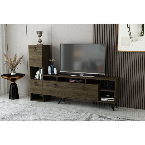 TV Unit Emmy - Walnut Walnut TV Unit Emmy - Walnut Walnut