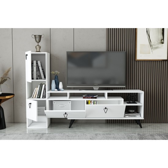 TV Unit Emmy - White White TV Unit Emmy - White White