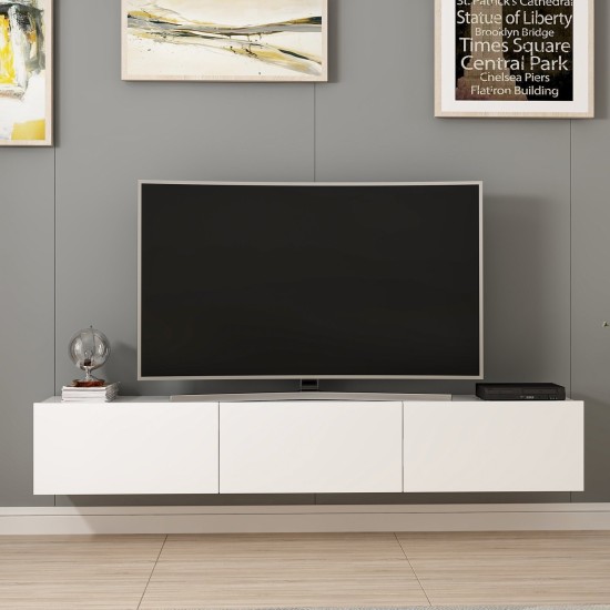 Έπιπλο Τηλεόρασης - Rigel - Χρώμα Λευκό - 180x32x30εκ