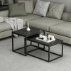Hanah Home Nesting Table (2 Pieces) Leka - Black Black