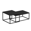 Hanah Home Nesting Table (2 Pieces) Leka - Black Black