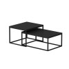 Hanah Home Nesting Table (2 Pieces) Leka - Black Black