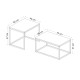 Hanah Home Nesting Table (2 Pieces) Leka - Black Black