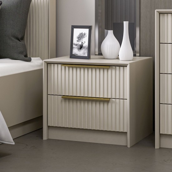 Nightstand Kale Luxe - 7938 Stone Hanah Home Nightstand Kale Luxe - 7938 Stone