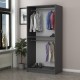 Wardrobe Kale Anthracite Gold - 190 Anthracite
Oak