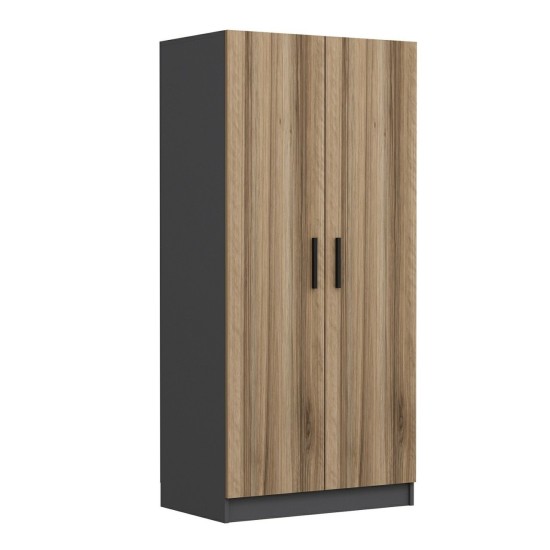 Wardrobe Kale Anthracite Gold - 190 Anthracite
Oak