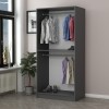 Wardrobe Kale Anthracite Gold - 210 Anthracite
Oak