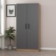 Wardrobe Kale Anthracite Oak - 210 Anthracite
Oak Wardrobe Kale Anthracite Oak - 210 Anthracite
Oak