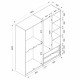 Ντουλάπα Ρούχων Elina - 7926- Χρώμα Dore Λευκό - 180x52x210εκ