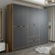 Ντουλάπα Elina - 7200 - Χρώμα Dore Ανθρακί - 270x52x210εκ