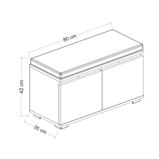 Shoe Cabinet Drago - White White