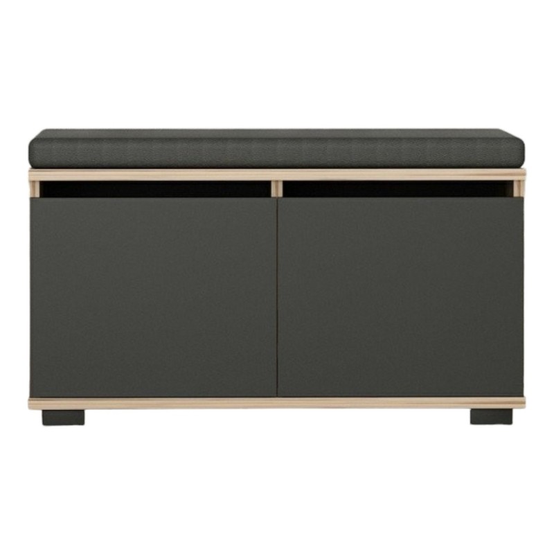 Παπουτσοθήκη Drago - Χρώμα Καρυδί Μαύρο - 80x35x42εκ