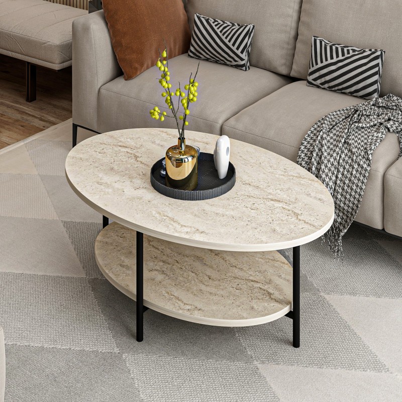 Coffee Table Elis - Travertine Travertine