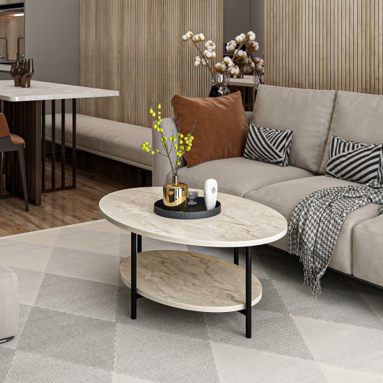 Coffee Table Elis - Travertine Travertine Coffee Table Elis - Travertine Travertine