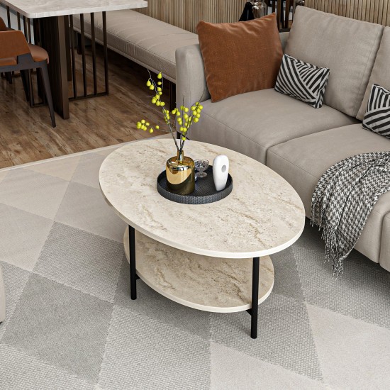 Coffee Table Elis - Travertine Travertine Coffee Table Elis - Travertine Travertine