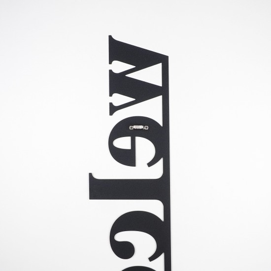 Decorative Metal Wall Accessory Welcome - APT490MS Black Wallxpert Decorative Metal Wall Accessory Welcome - APT490MS Black
