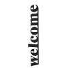 Wallxpert Decorative Metal Wall Accessory Welcome - APT490MS Black