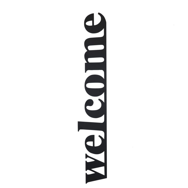 Wallxpert Decorative Metal Wall Accessory Welcome - APT490MS Black