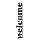 Decorative Metal Wall Accessory Welcome - APT490MS Black Wallxpert Decorative Metal Wall Accessory Welcome - APT490MS Black
