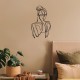 Decorative Metal Wall Accessory Woman Silhouette - APT594MS Black